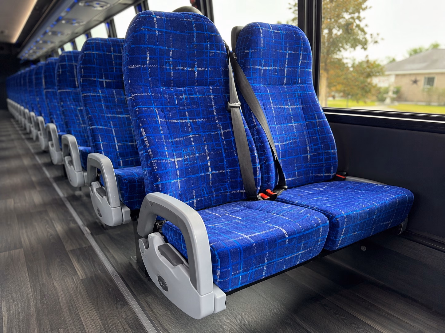 56 passenger charter bus interior