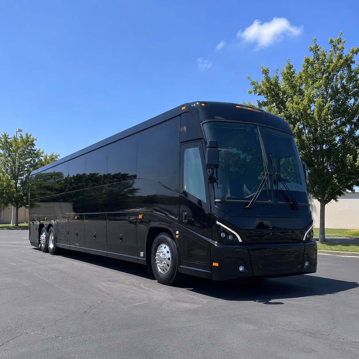 lewisville charter bus rental exterior